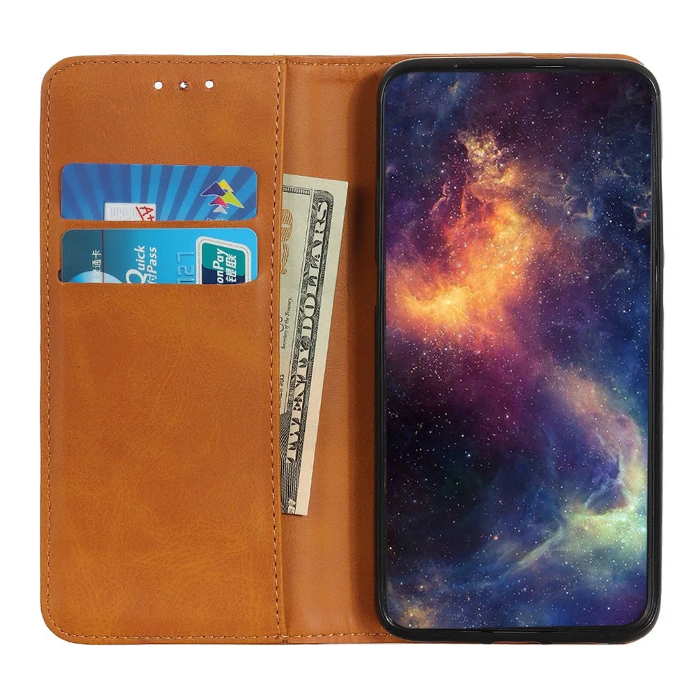 For OnePlus Nord 5 5G / Ace 5 Ultra 5G Case Split Leather Flip Wallet Phone Cover - Brown - 2