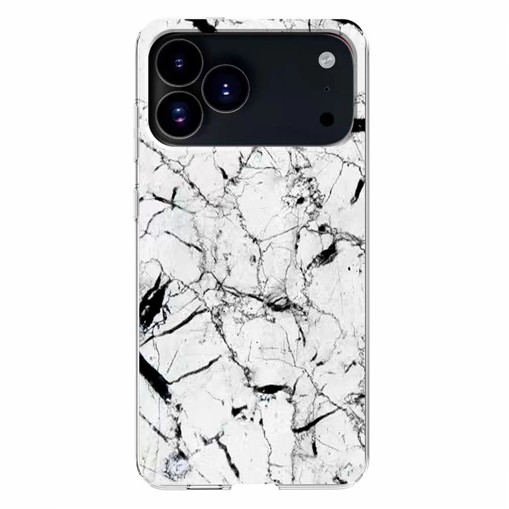 For iPhone 18 Pro Max / 17 Pro Max Case Marble Pattern Printing Soft TPU Phone Cover - White - 2