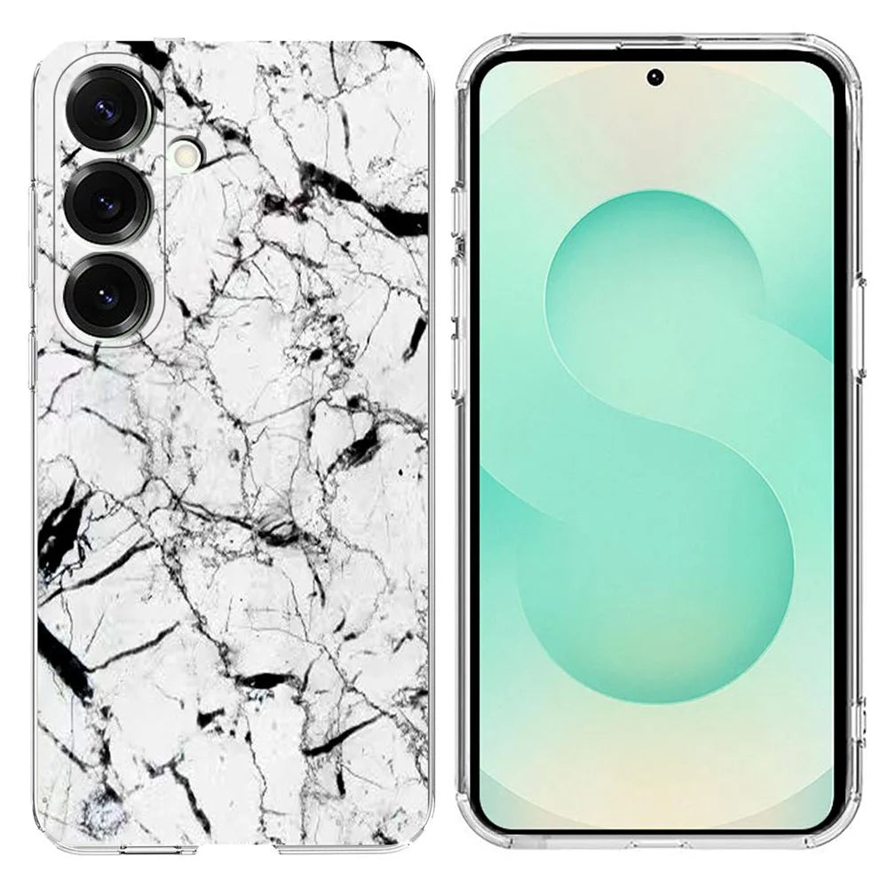 For Samsung Galaxy A18 5G / A18 4G / A26 5G / A17 5G Case Marble Pattern Printing Soft TPU Phone Cover - White - 1