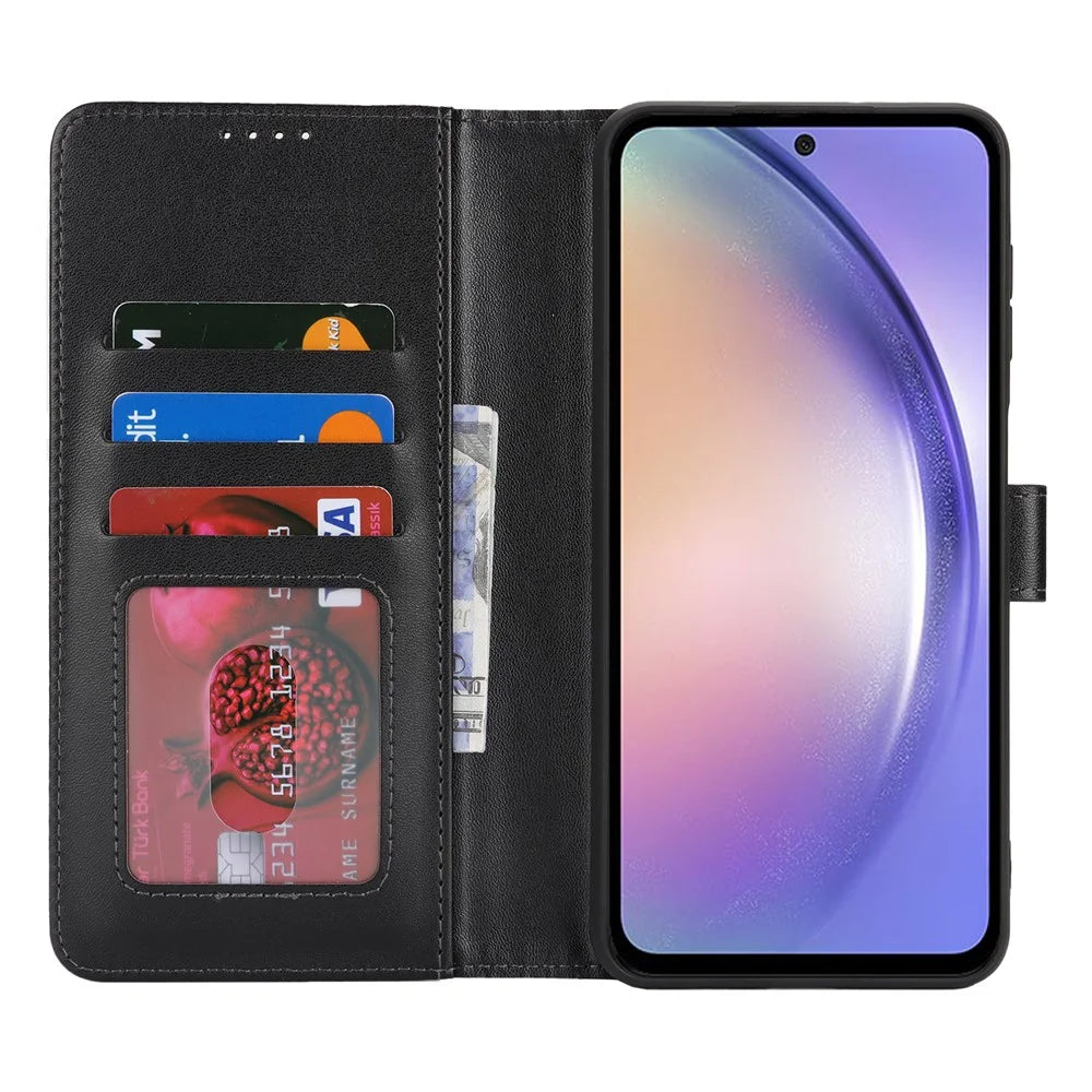 For Samsung Galaxy A54 5G Stand Case Shockproof Leather Wallet Phone Cover - Black - 2