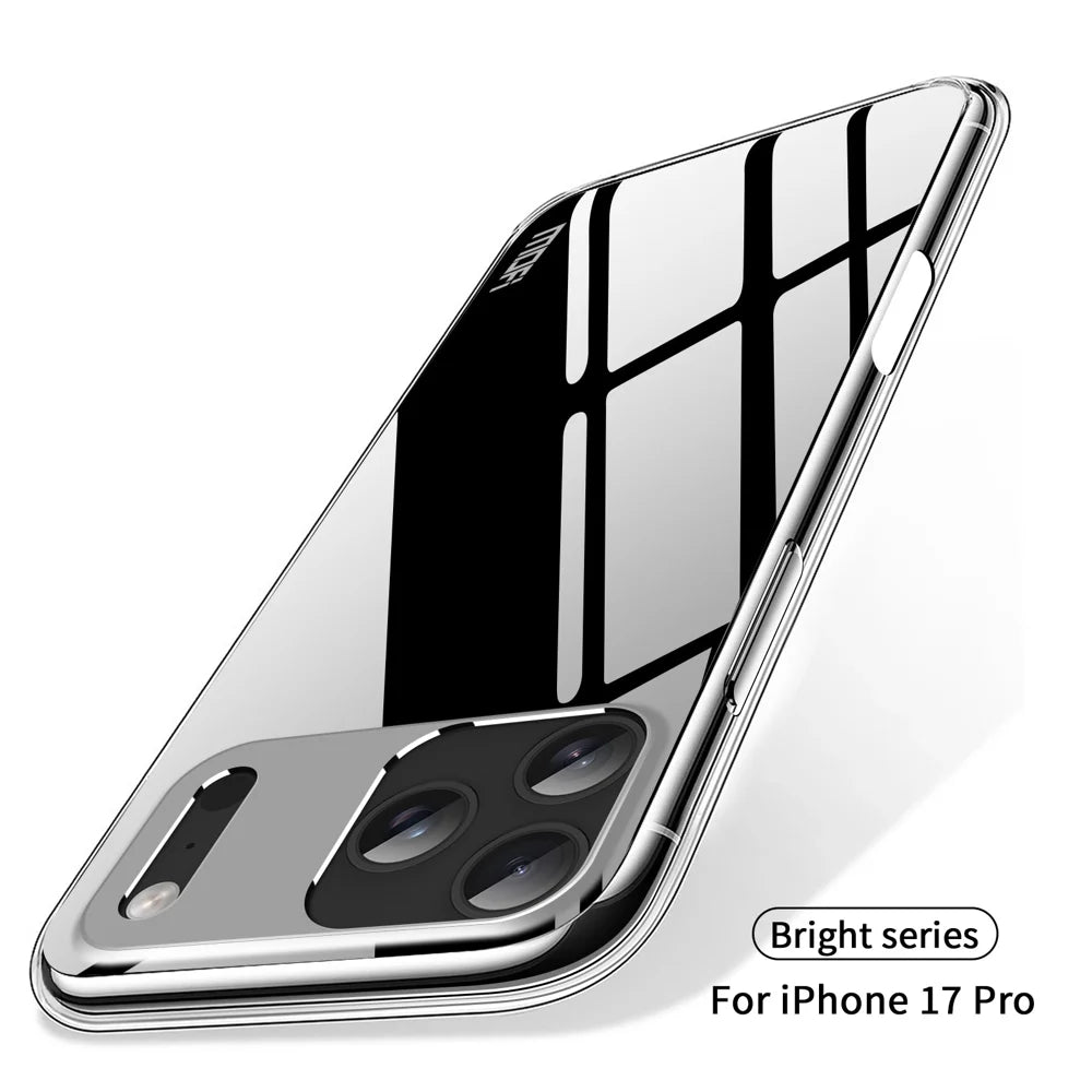 MOFI For iPhone 17 Pro Clear Phone Case  Ultra-Thin TPU Phone Back Cover - Transparent - 2