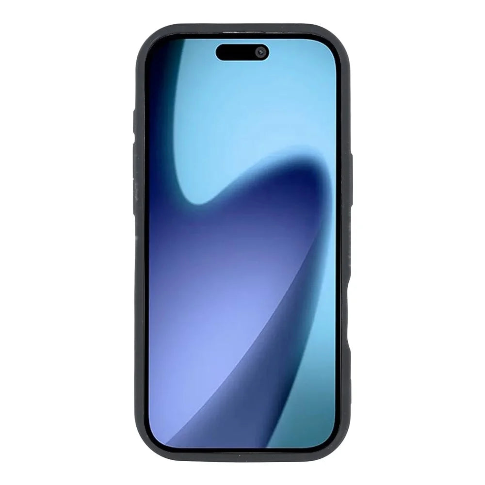 For iPhone Air Case Grooved Design TPU Anti Slip Phone Cover - Black - 2
