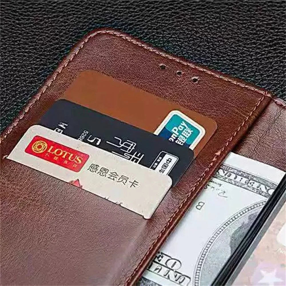 IDEWEI For Samsung Galaxy S23+ Wallet Phone Cover Crazy Horse Texture Shockproof PU Leather Foldable Stand Wallet Folio Flip Phone Case - Brown - 5