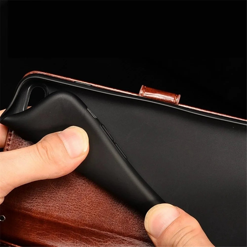 IDEWEI For Samsung Galaxy S23 Ultra Anti-dust PU Leather Foldable Stand Wallet Crazy Horse Texture Shockproof Case Flip Phone Cover - Brown - 4