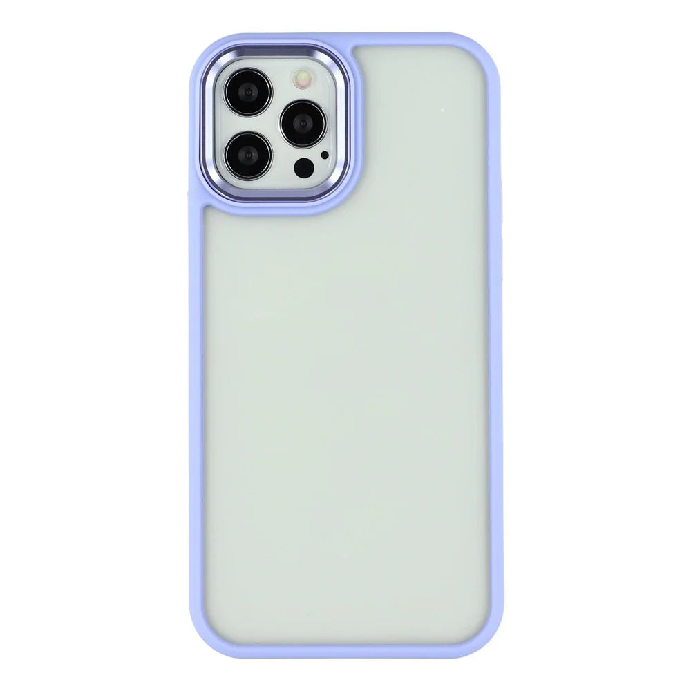 For iPhone 12 Pro Max Case Anti-Drop TPU + PC Clear Phone Back Cover - Light Purple - 3