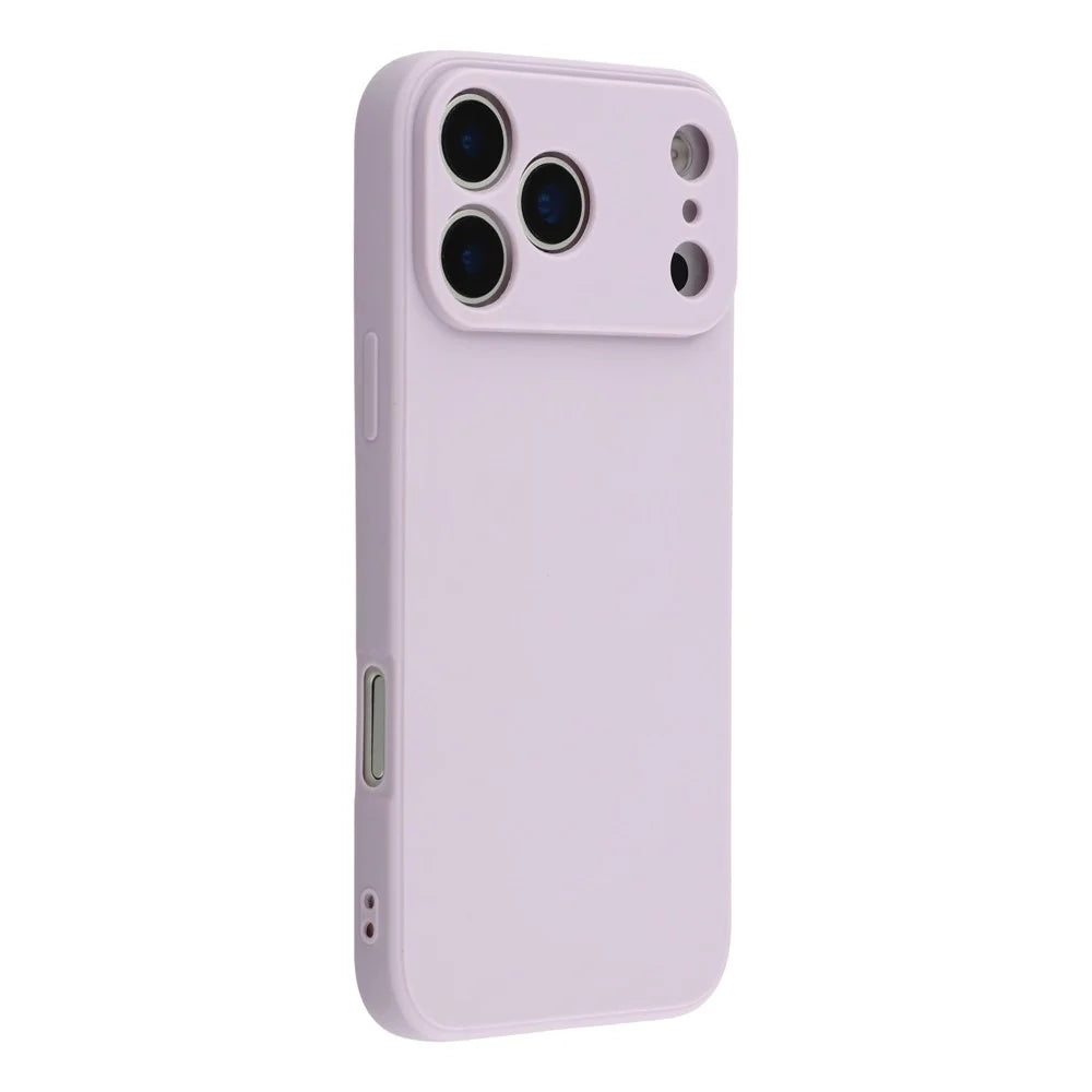 For iPhone 17 Pro Max Case Precise Cutouts Straight Edge TPU Shockproof Phone Cover - Purple - 1