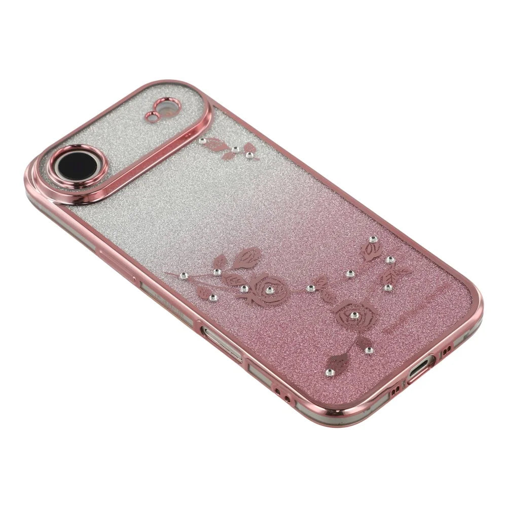 KADEM For iPhone Air Case Flower TPU Flexible Gradient Phone Cover - Rose Gold - 4
