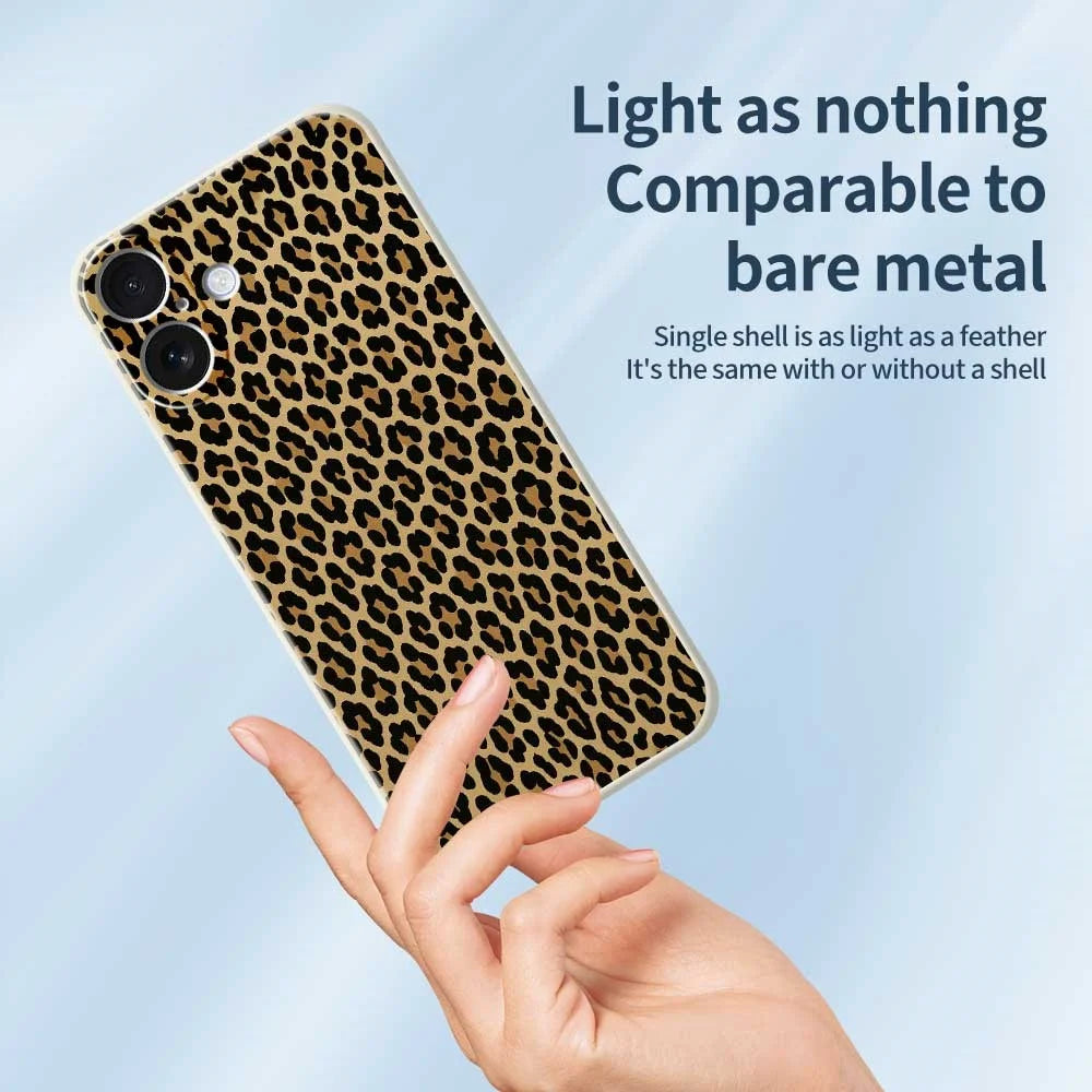For iPhone 17 Case Leopard Print Pattern Printing Straight Edge TPU Phone Back Cover - Green - 4