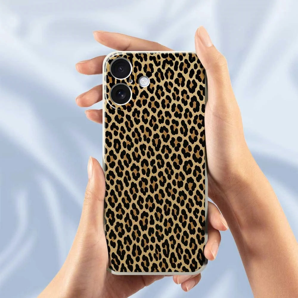 For iPhone 17 Case Leopard Print Pattern Printing Straight Edge TPU Phone Back Cover - Green - 6