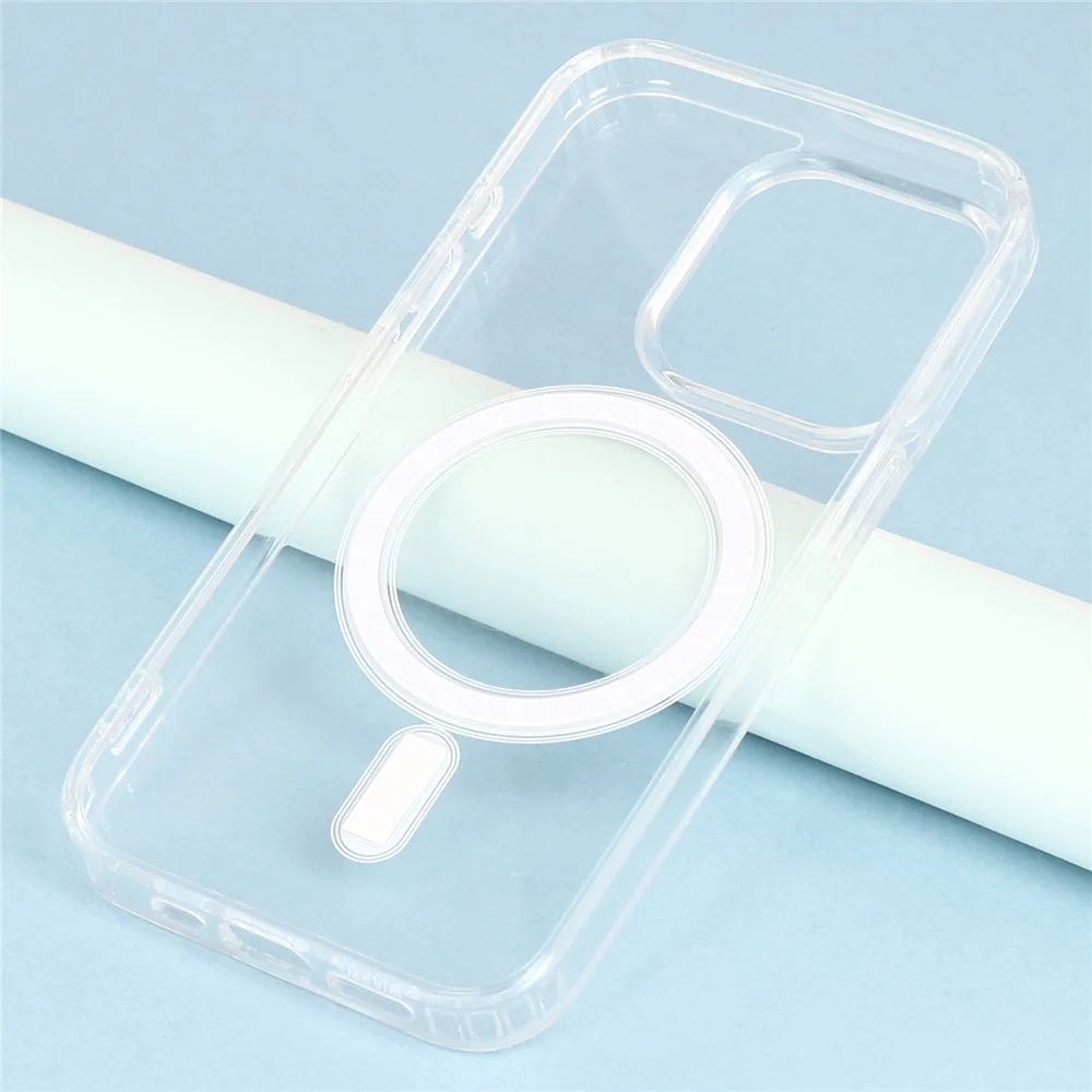 For iPhone 13 Pro Case Compatible with MagSafe TPU + Acrylic Clear Phone Cover - 4