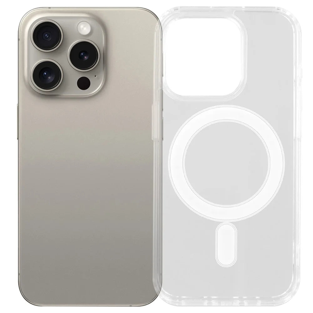 For iPhone 12 Pro Max Case Compatible with MagSafe TPU + Acrylic Clear Phone Cover - 1