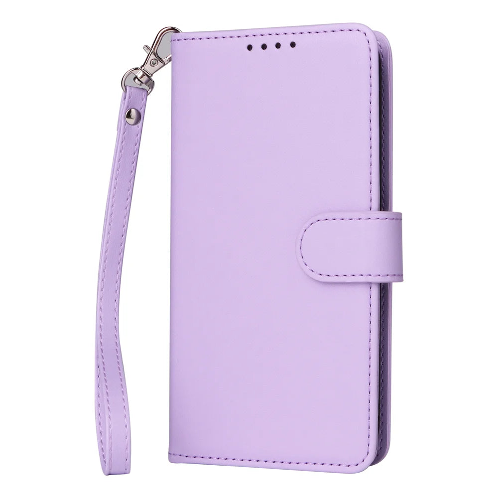 BETOPNICE For Samsung Galaxy A08 5G / A08 4G / A07 4G Magnetic Case  Detachable PU Leather Phone Cover with Strap - Purple - 2