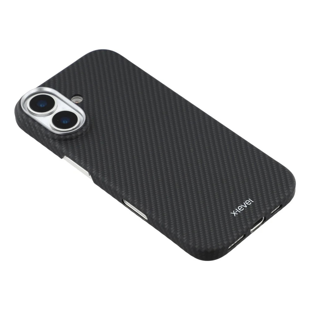 X-LEVEL For iPhone 17 Case Carbon Fiber Texture Hard PC Phone Cover Anti Shock - 4