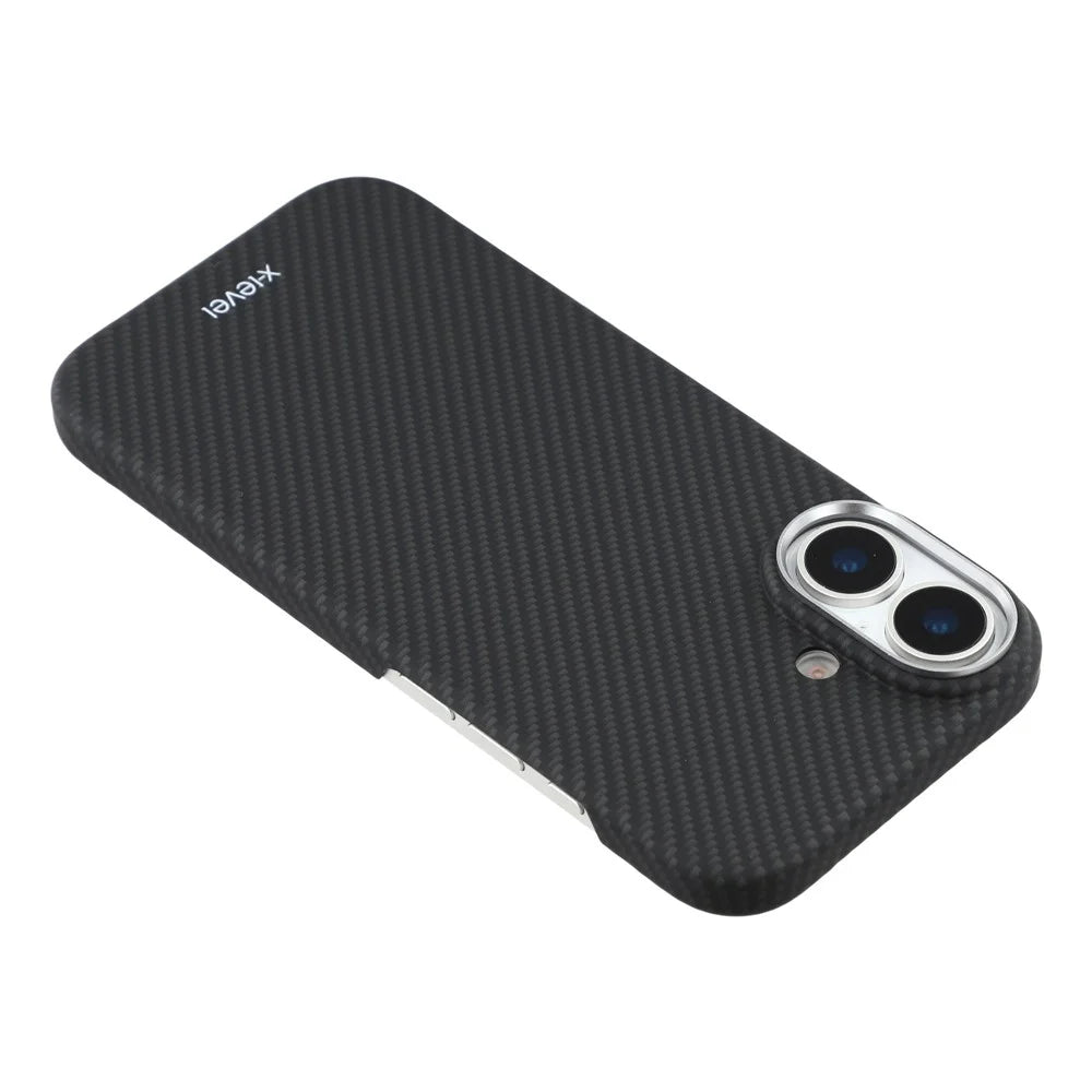 X-LEVEL For iPhone 17 Case Carbon Fiber Texture Hard PC Phone Cover Anti Shock - 5
