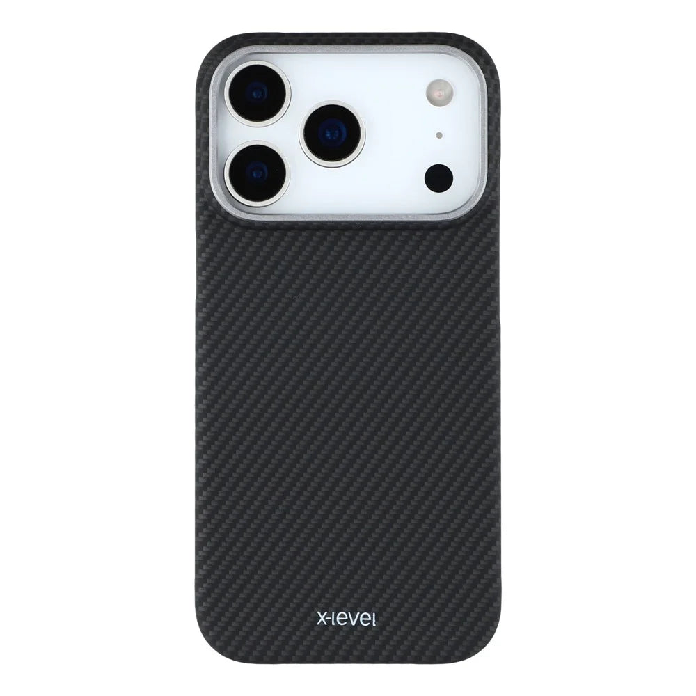 X-LEVEL For iPhone 17 Pro Case Carbon Fiber Texture Hard PC Phone Cover Anti Shock - 3
