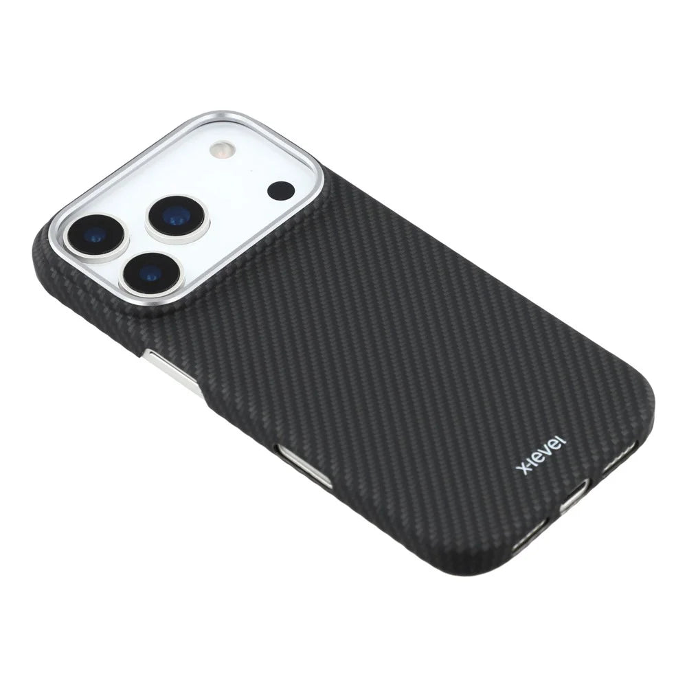 X-LEVEL For iPhone 17 Pro Case Carbon Fiber Texture Hard PC Phone Cover Anti Shock - 4