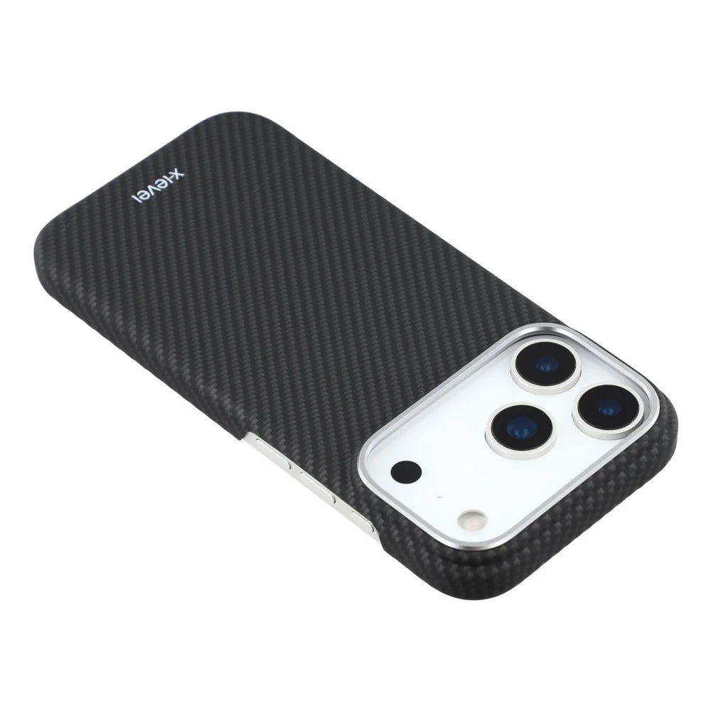 X-LEVEL For iPhone 17 Pro Case Carbon Fiber Texture Hard PC Phone Cover Anti Shock - 5