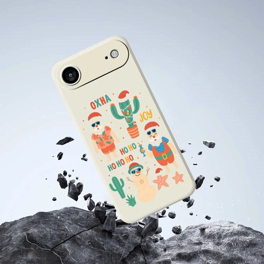 For iPhone Air Case Fun Playing Pattern Printing Straight Edge TPU Phone Back Cover - Beige - 6