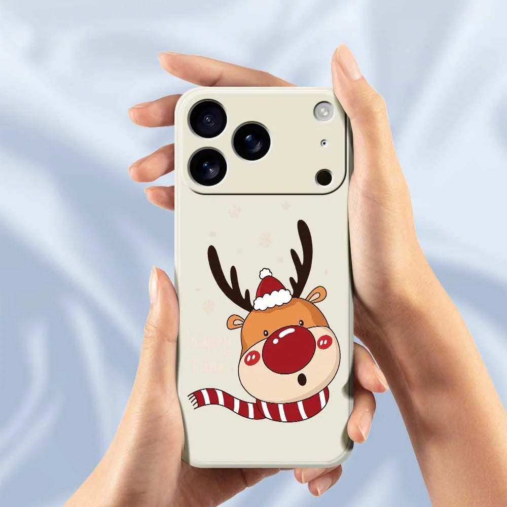 For iPhone 18 Pro Max / 17 Pro Max Case Deer Head Pattern Printing Straight Edge TPU Phone Back Cover - Green - 4