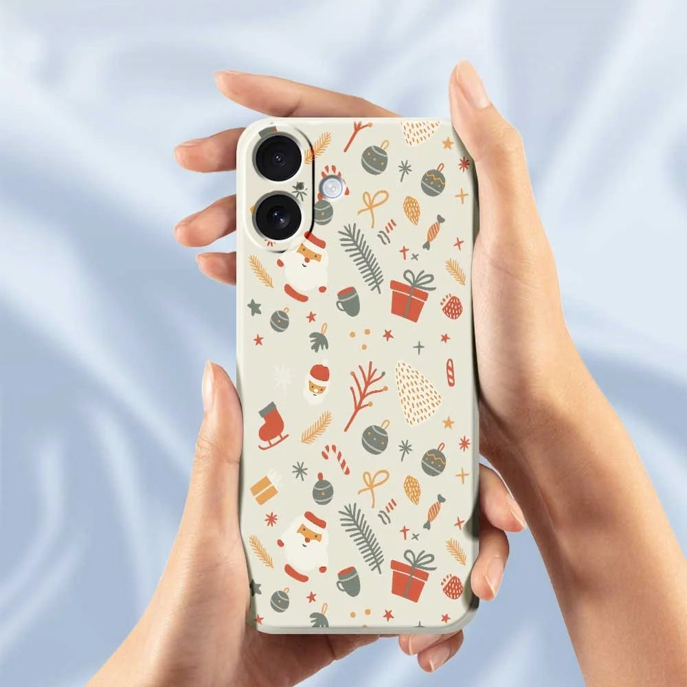 For iPhone 17 Case Candy Gifts Pattern Printing Straight Edge TPU Phone Back Cover - Beige - 4