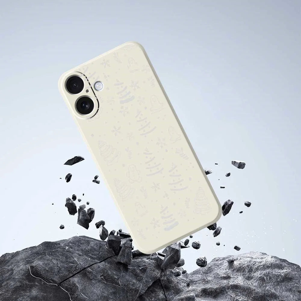 For iPhone 17 Case Snowflake Gingerbread Pattern Printing Straight Edge TPU Phone Back Cover - Green - 5