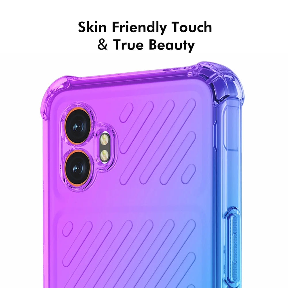 ENKAY For Samsung Galaxy XCover7 Pro TPU Case  Thickened Four Corner Drop-proof Phone Back Cover - Purple / Blue - 5
