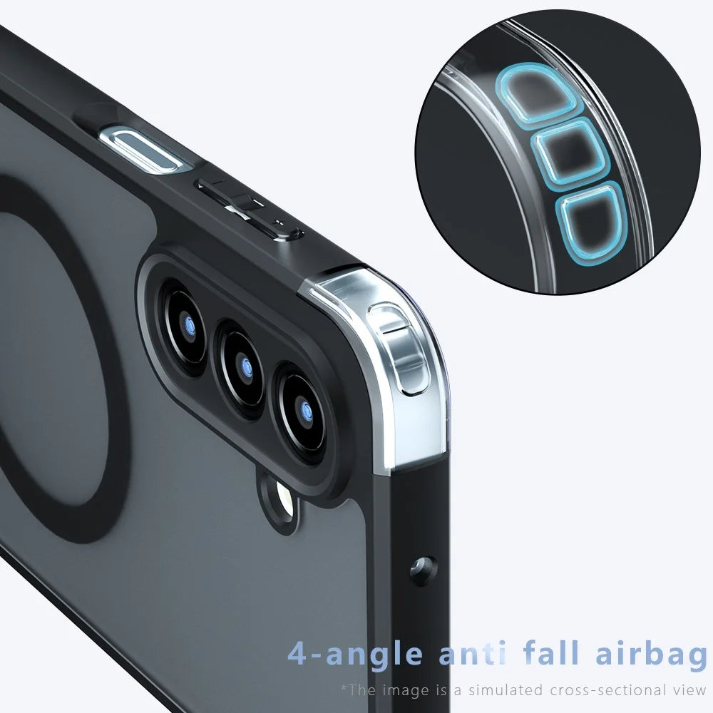 For Samsung Galaxy A17 5G / A17 4G Magnetic Case TPU + PC Matte Skin Touch Phone Cover - 4