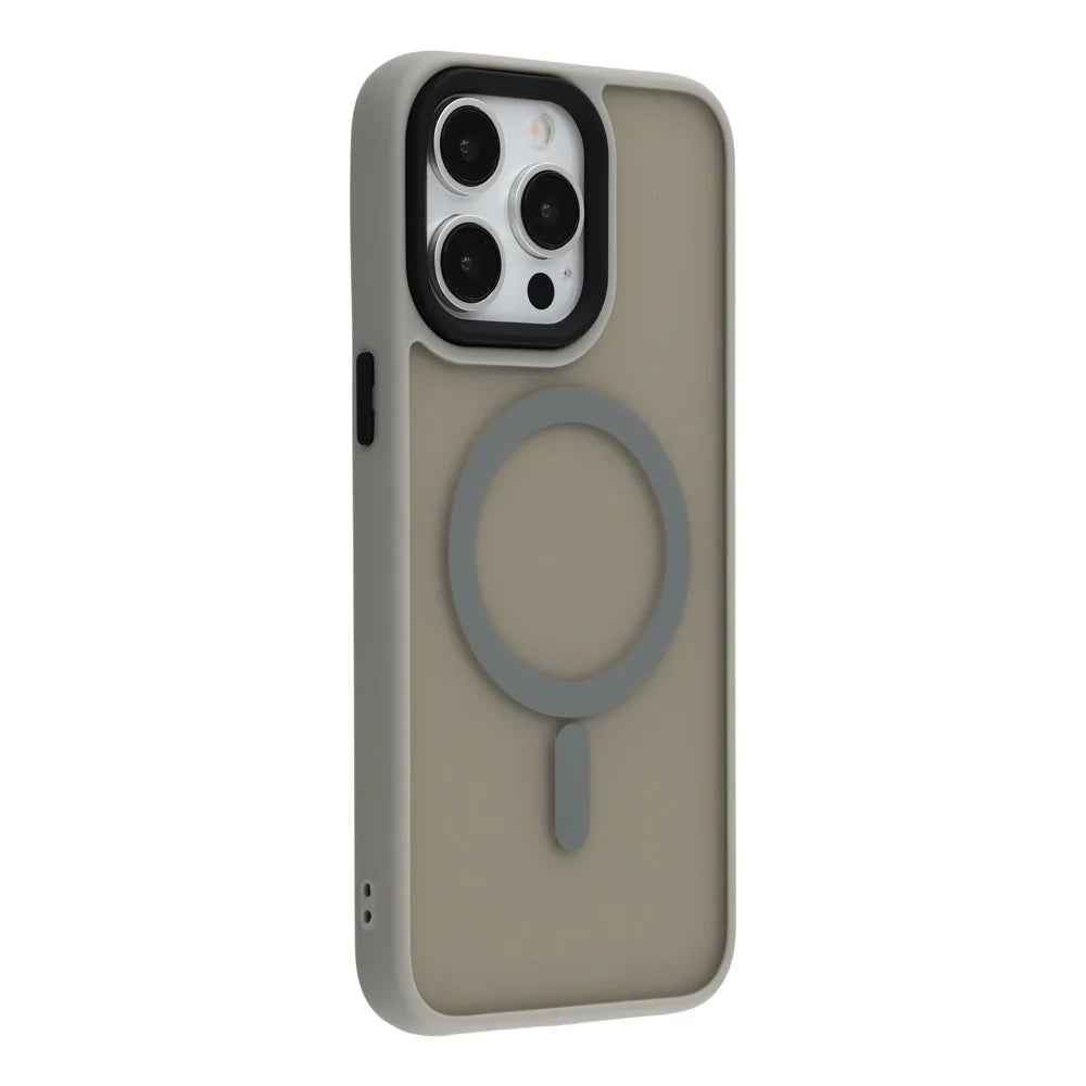 For iPhone 12 Pro Max Case Compatible with MagSafe Skin-Touch PC + TPU Phone Cover - Titanium Grey - 1
