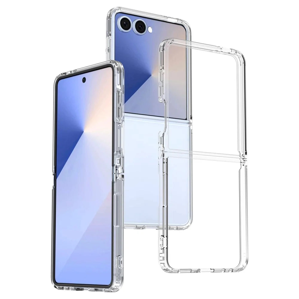 For Samsung Galaxy Z Flip7 5G Case Anti-Scratch TPU + Acrylic Clear Back Phone Cover - Transparent - 1