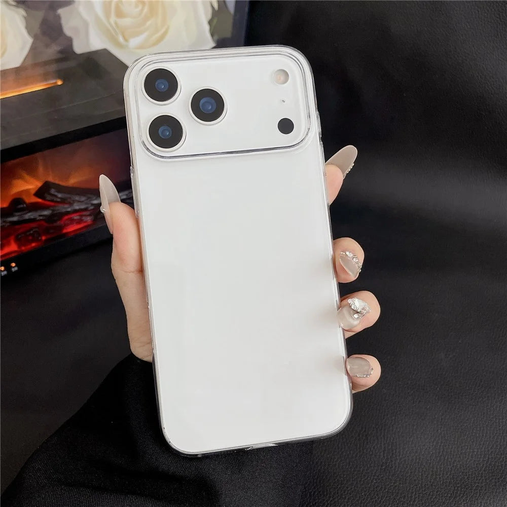 For iPhone 17 Pro Crystal Clear Case Shockproof Hard PC Phone Back Cover - Transparent - 2