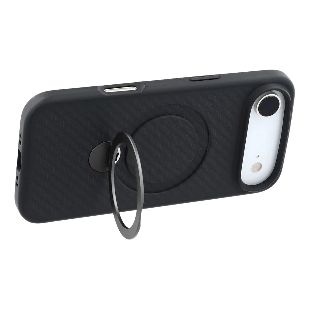 For iPhone Air Case Compatible with MagSafe Kickstand TPU + PC Phone Cover Carbon Fiber Texture - 5