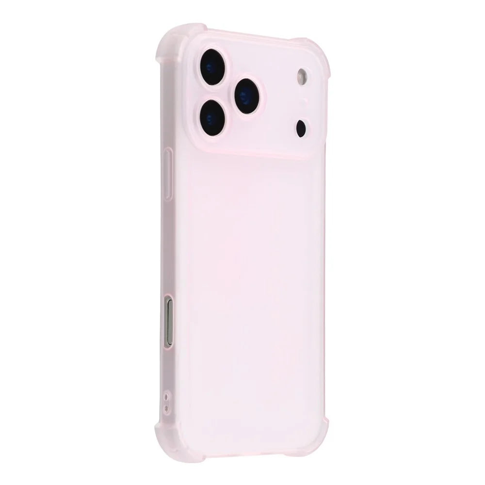 For iPhone 17 Pro Max Case Skin Touch Matte TPU Phone Back Cover Precise Cutouts - Transparent Pink - 1