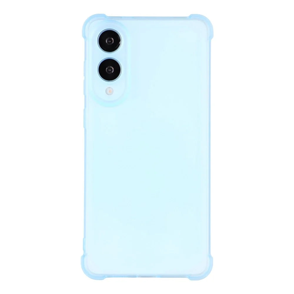 For Samsung Galaxy S25 Edge Case Skin Touch Matte TPU Phone Back Cover Precise Cutouts - Transparent Blue - 3