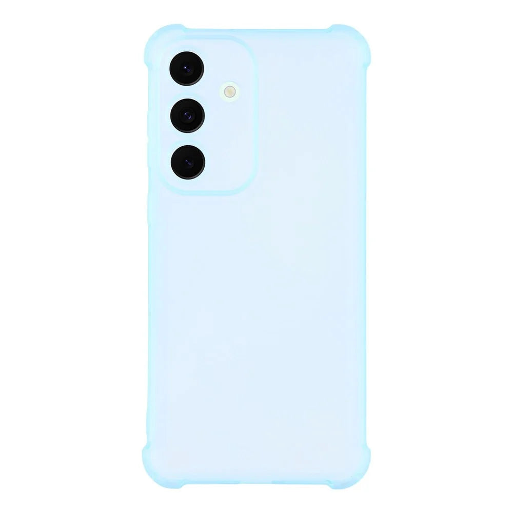 For Samsung Galaxy S25+ Case Skin Touch Matte TPU Phone Back Cover Precise Cutouts - Transparent Blue - 1