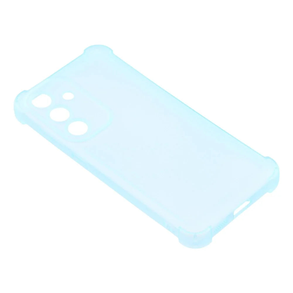 For Samsung Galaxy S25 Case Skin Touch Matte TPU Phone Back Cover Precise Cutouts - Transparent Blue - 4