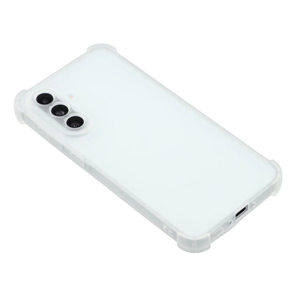 For Samsung Galaxy A18 5G / A18 4G / A17 5G / A17 4G Case Skin Touch Matte TPU Phone Back Cover Precise Cutouts - Transparent White - 4