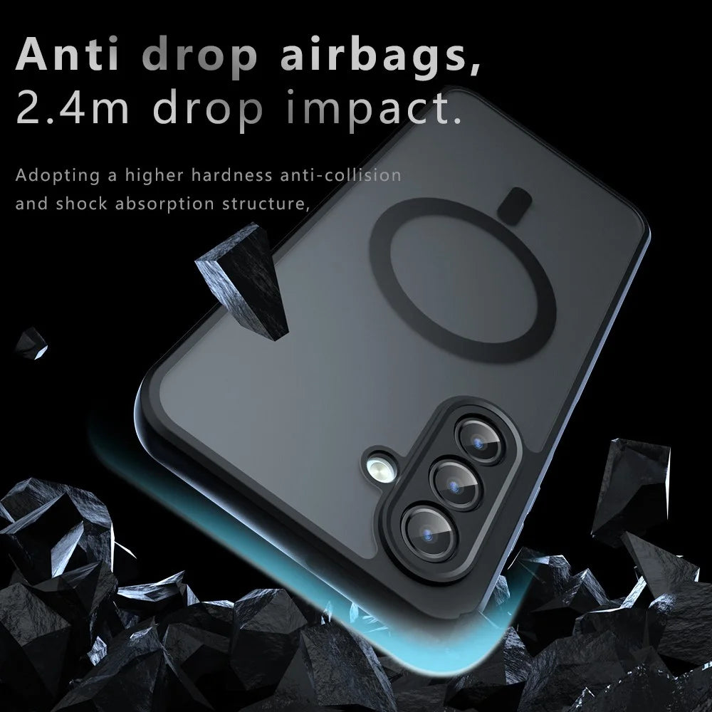 For Samsung Galaxy A25 5G (Global) (161mm) Magnetic Case TPU + PC Matte Skin Touch Phone Cover - 4