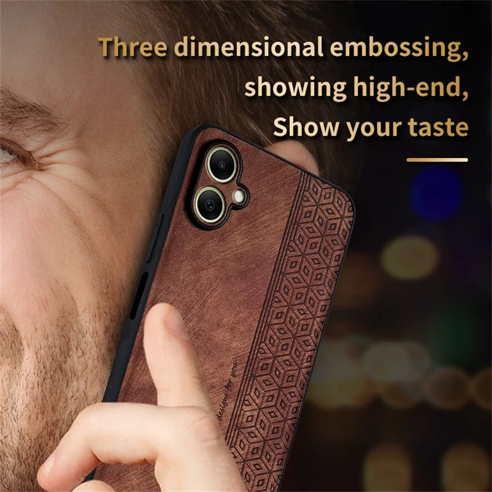 AZNS For Samsung Galaxy A08 5G / A08 4G / A07 5G / A07 4G Case Protective PU Leather Covered TPU Phone Shell - Brown - 4