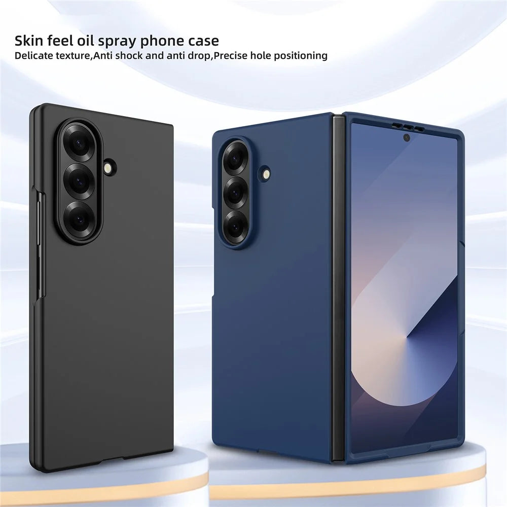 For Samsung Galaxy Z Fold7 5G Case Skin-Feel Anti Shock Hard PC Protective Phone Cover - Baby Blue - 2