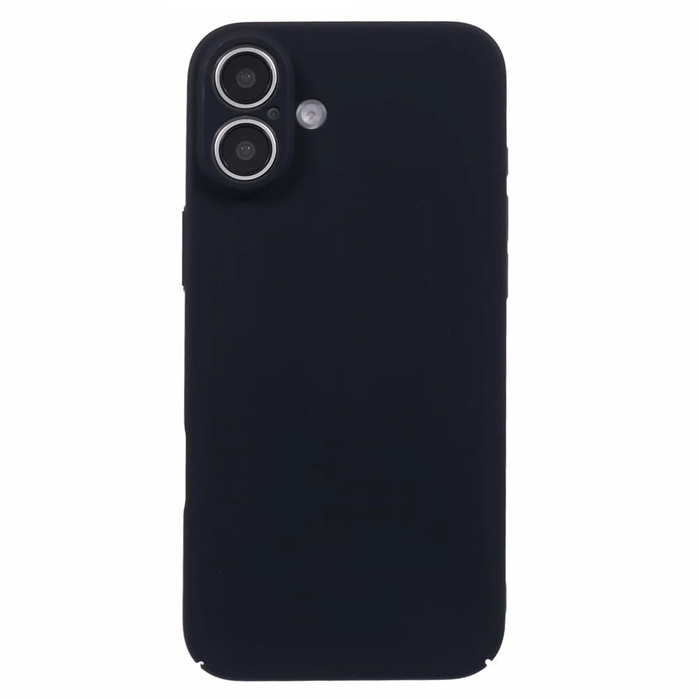 For iPhone 16 Case Skin-Touch Rubberized Hard PC Phone Cover - Black - 3