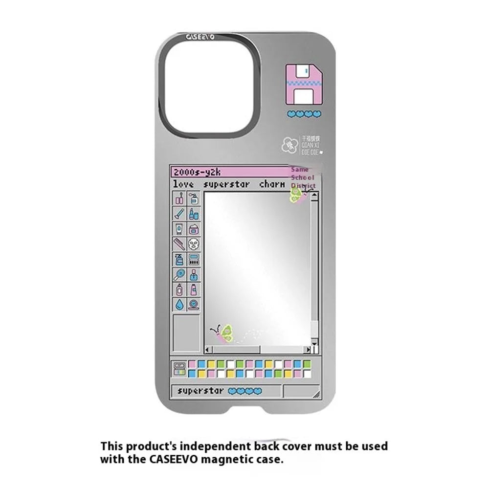 CASEEVO For iPhone 14 Pro Magnetic Case Compatible with MagSafe TPU Acrylic Cover with Interchangeable Butterflies Backplate - Glam Butterfly - 3
