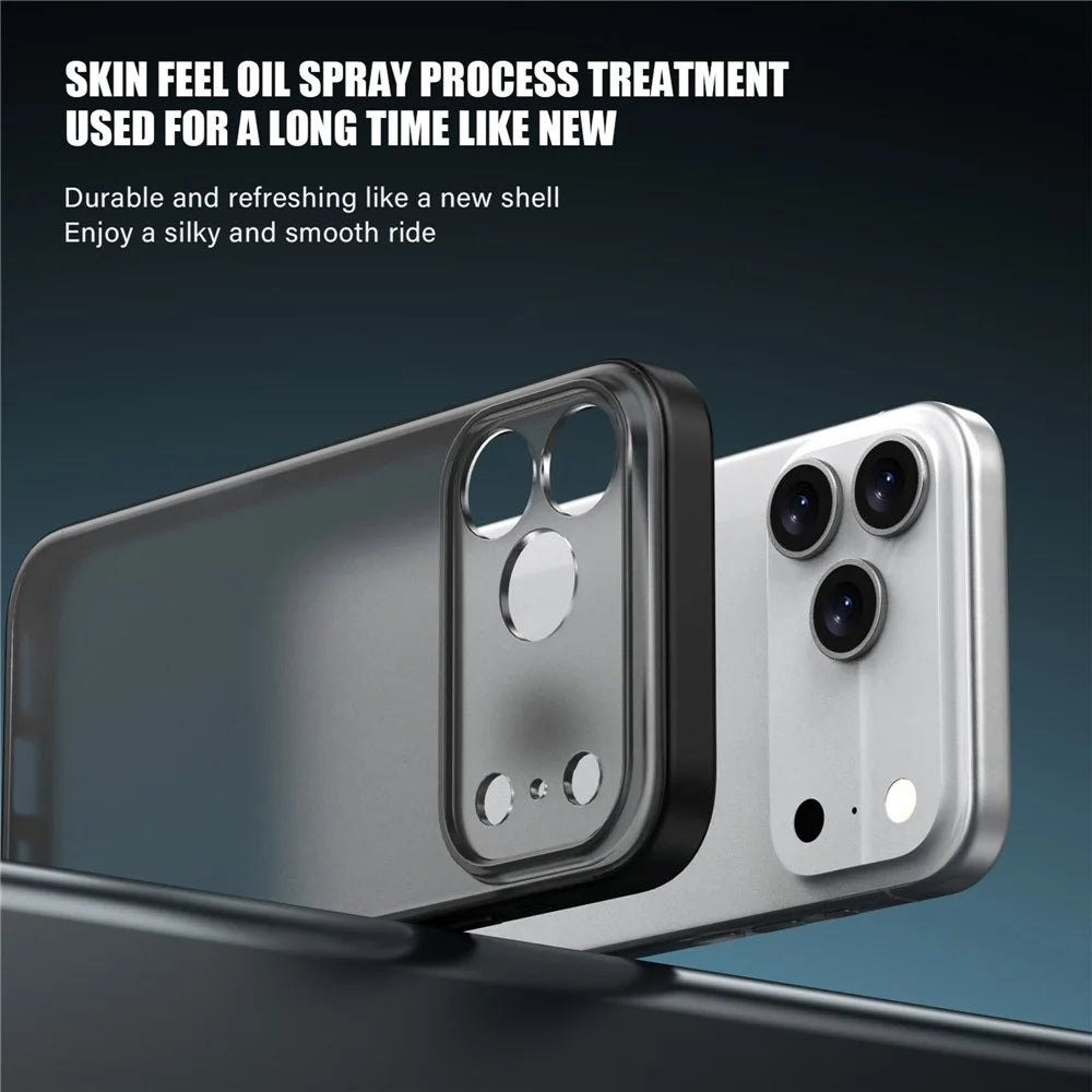 IPAKY For iPhone 17 Pro Max Case Shockproof PC+TPU Matte Phone Cover - Black - 2