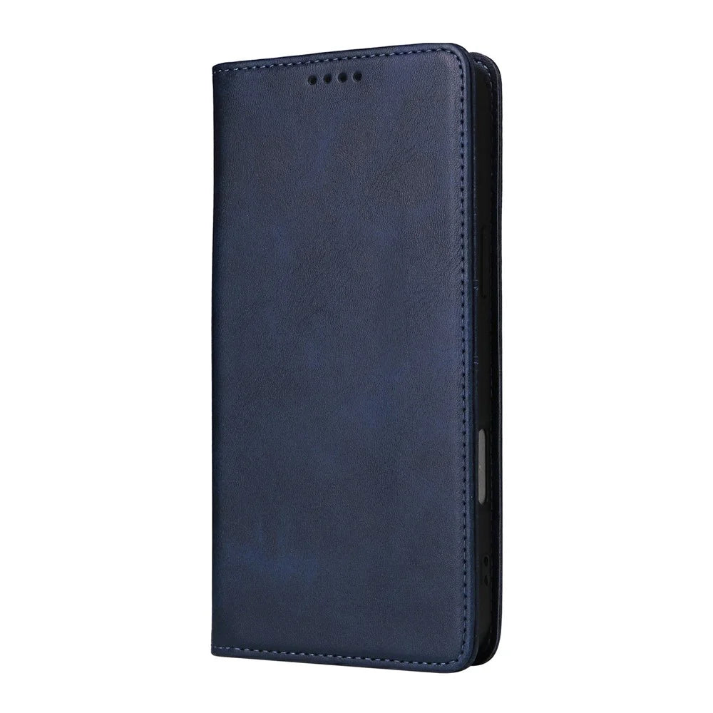 For iPhone 17 Case RFID Blocking PU Leather Phone Wallet Cover - Blue - 7