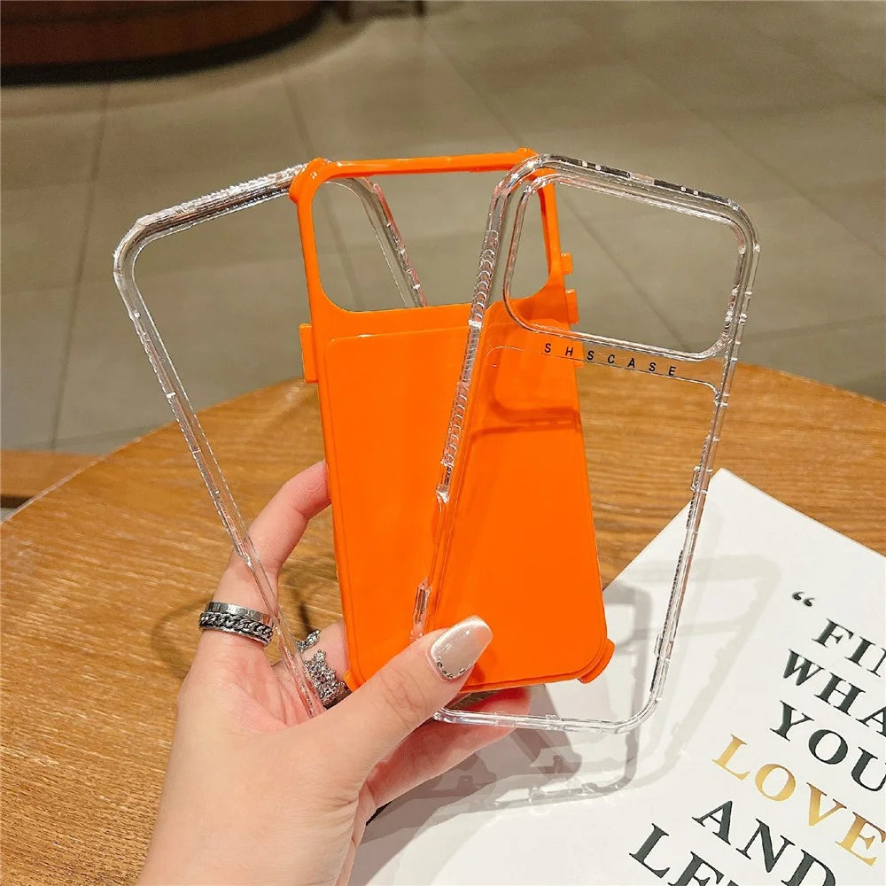 For iPhone 18 Pro Max / 17 Pro Max Case 3-in-1 Drop-Proof PC + TPU Phone Cover - Orange - 2