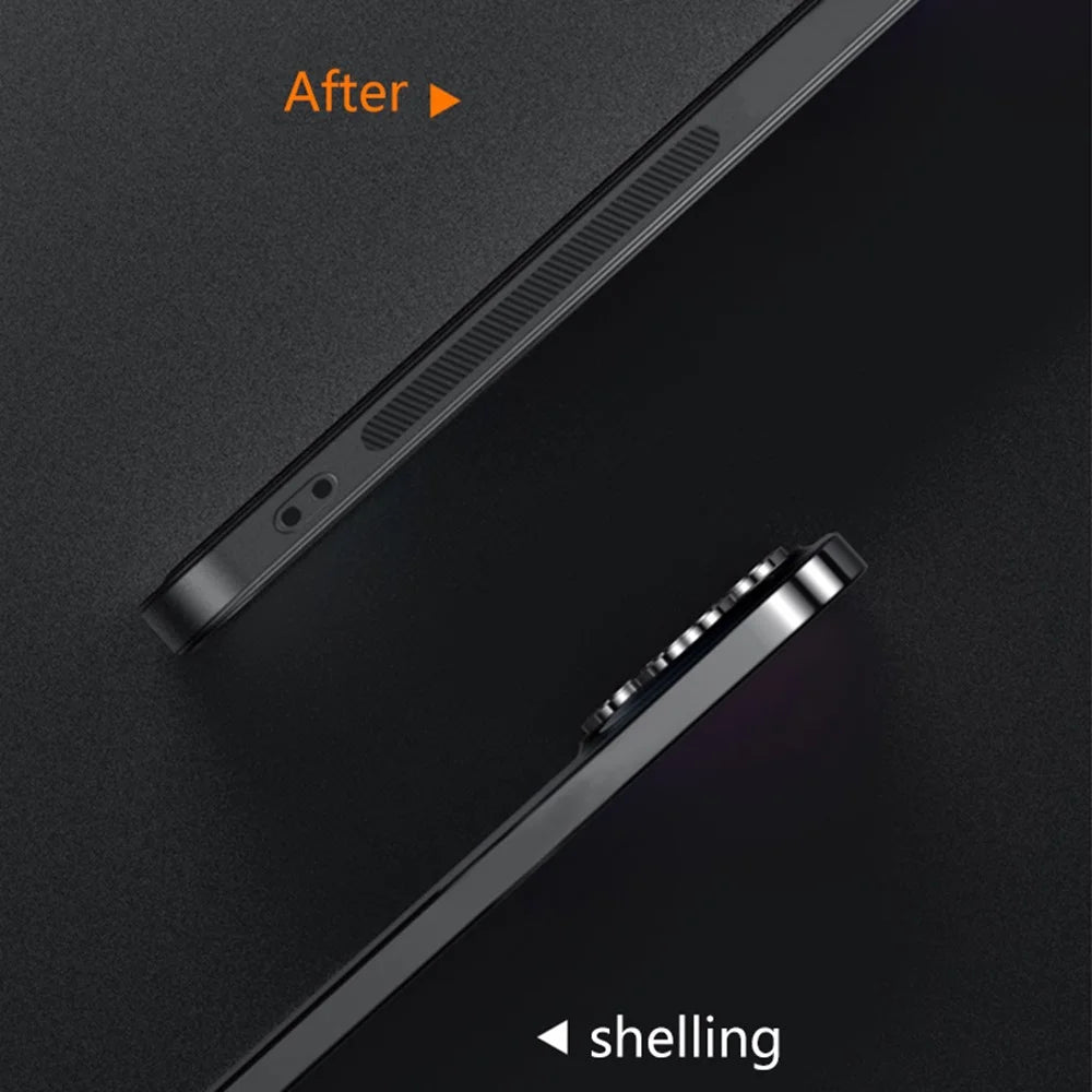 For Samsung Galaxy S25 Ultra Magnetic Case PU TPU PC Phone Back Cover with Metal Lens Frame - Black - 2