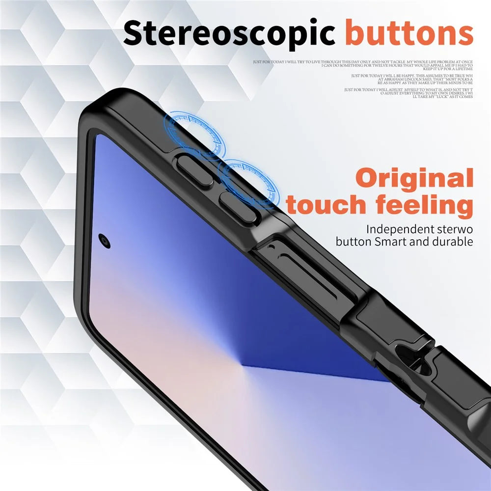 For Samsung Galaxy Z Flip7 5G Case Shockproof TPU PC Slim Phone Cover Skin-Touch - Black - 5