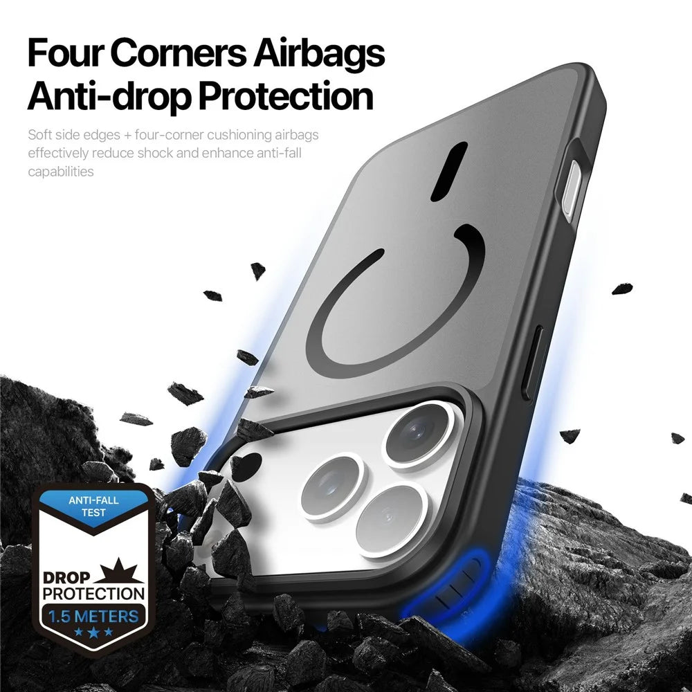 DUX DUCIS Yind Series For iPhone 17 Pro Case TPU + PC Matte Phone Cover Compatible with MagSafe - Black - 7