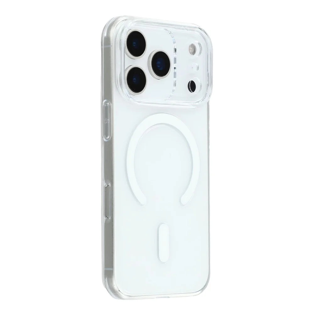 JAUCASE For iPhone 17 Pro Max Case Compatible with MagSafe Clear PC Phone Cover with AI Touch Control Button - 1