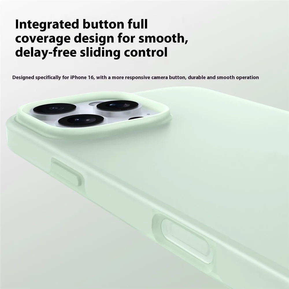For iPhone 14 Pro Case Heat Dissipation Ice-Transparent Liquid Silicone + PC Phone Cover - Green - 3