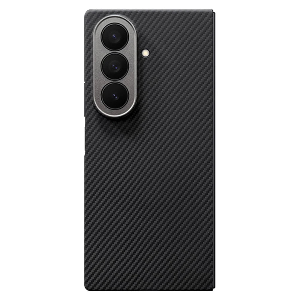 For Samsung Galaxy Z Fold7 5G Magnetic Case Precise Cutouts 600D Fine Texture Aramid Fiber Phone Cover with Metal Lens Frame - 2
